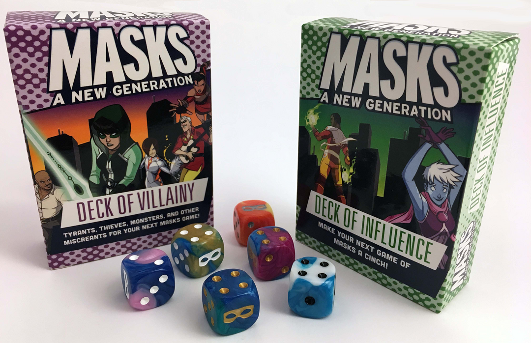 Masks cards & dice